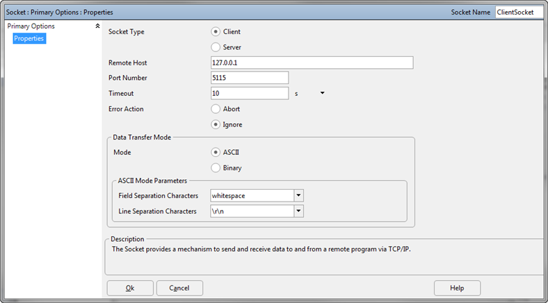 Client Socket Object Editor