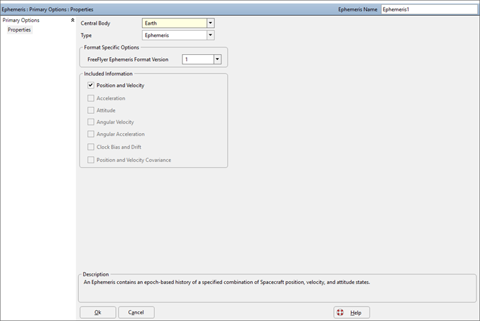 Ephemeris Object Editor