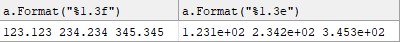 Output formatted Array in specified format.