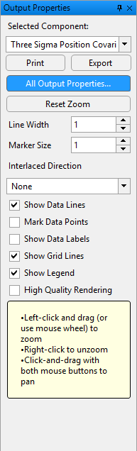 PlotWindow Output Properties tab