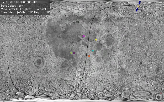 ViewWindow of a Satellite and the Apollo Landing Sites.