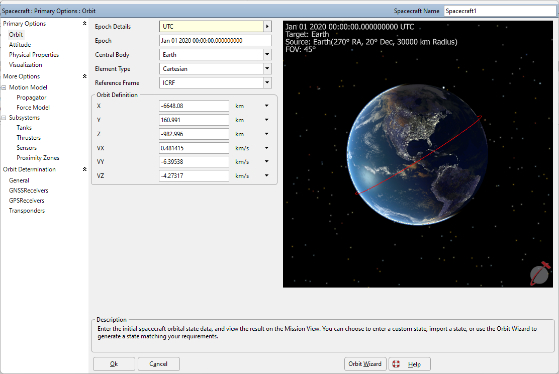 Spacecraft Orbit Editor