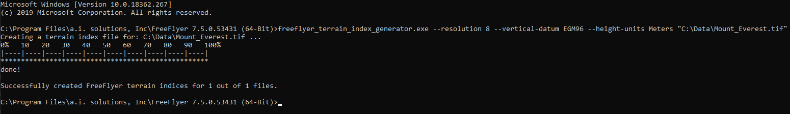 Terrain Index Generator Utility