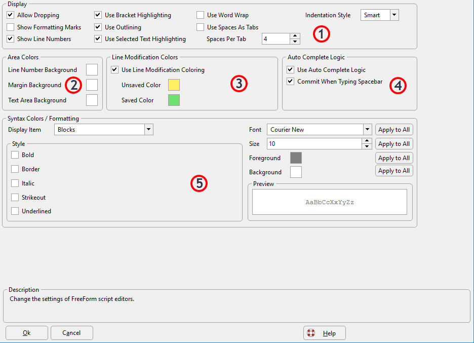 The Editors page of User Preferences