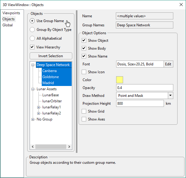 Custom Object Groupings