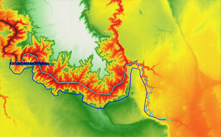 Ground Vehicle on Terrain Map